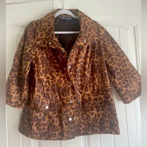 SUSAN GRAVER Light Leopard Jacket Size Medium